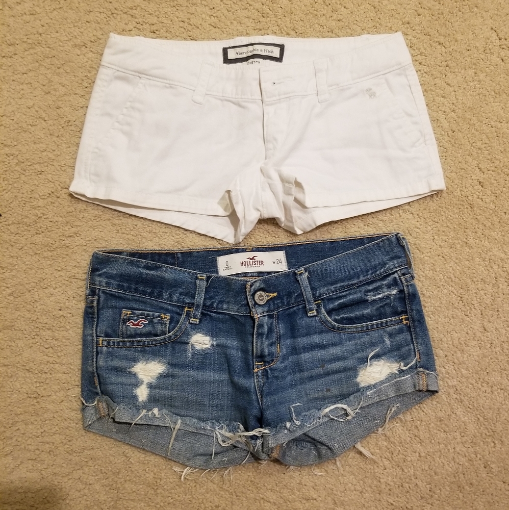 Hollister jean shorts low waist